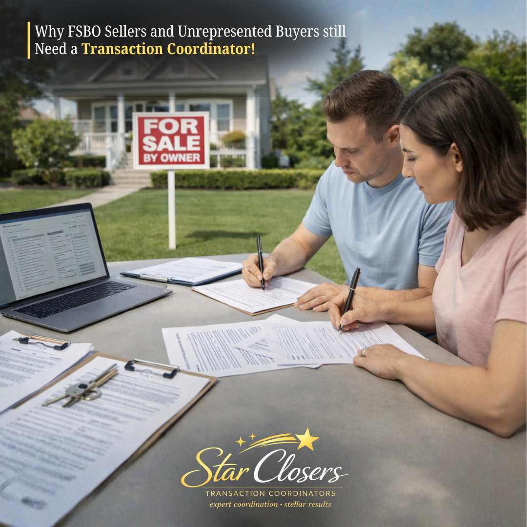 FSBO sellers and unrepresented buyers Florida real estate closing process