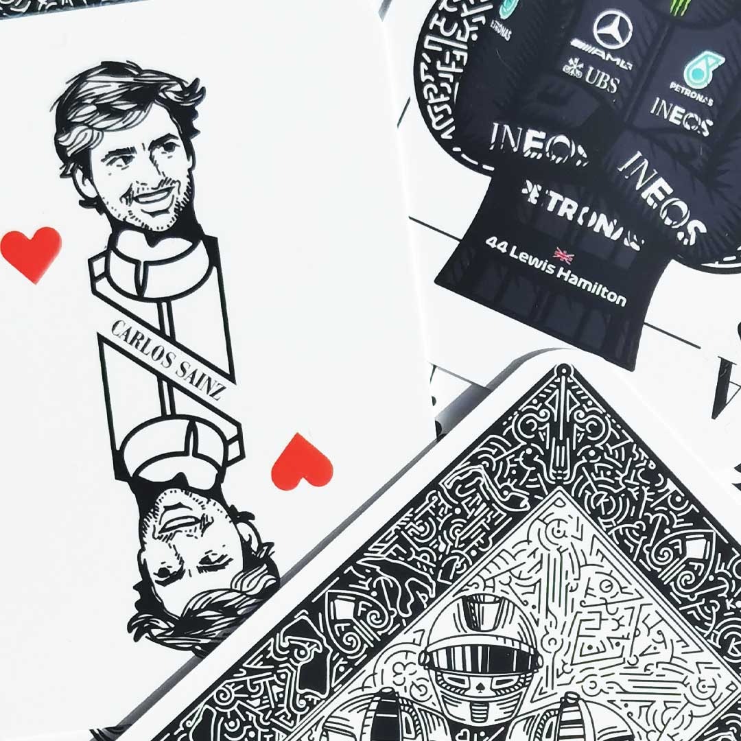 Carte de joc F1 cu pilotul Carlos Sainz.