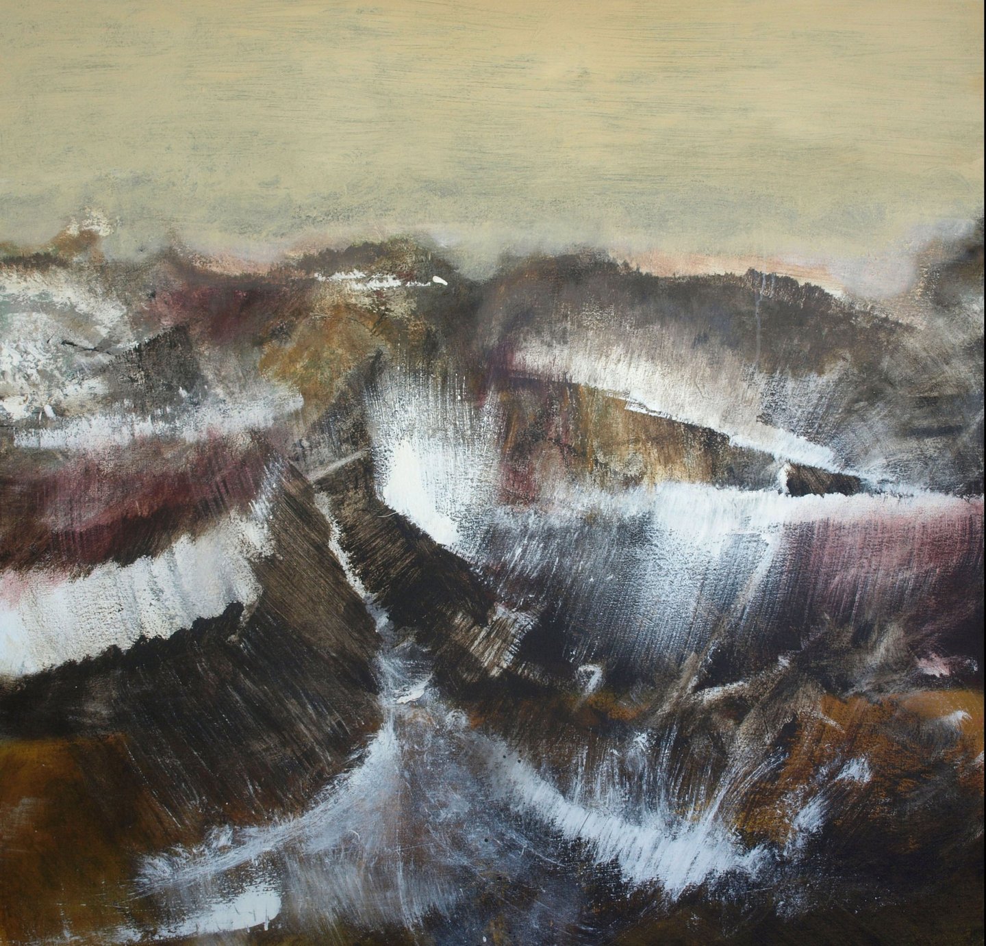 Jaï - Acrylique sur toile "Austral"  120x120cm - Collection "Les grands Espaces " 2025