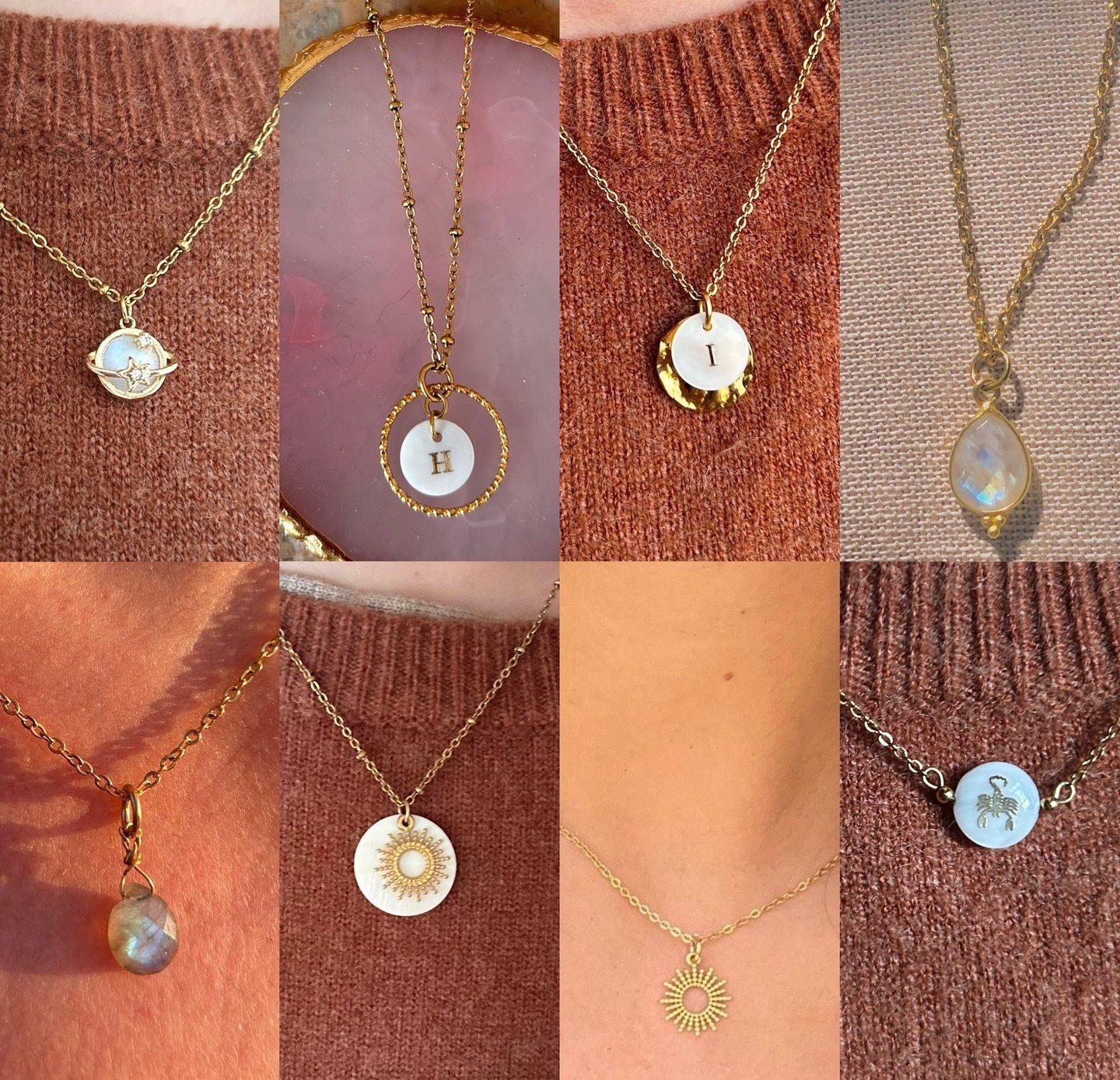 colliers faits main en pierres naturelles