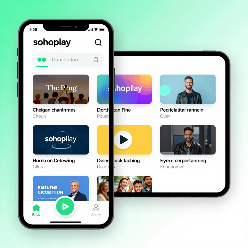 A vibrant digital lifestyle ecosystem showing diverse people enjoying entertainment on multiple devices.