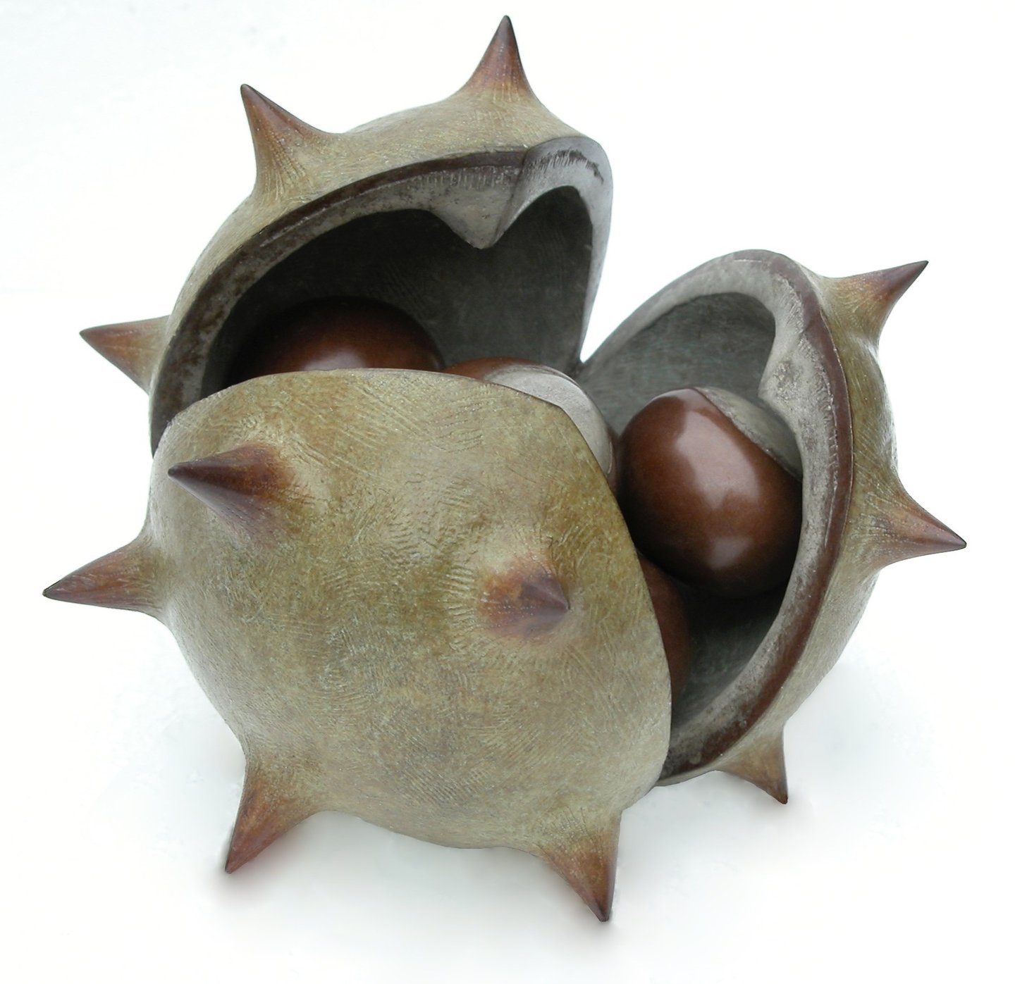 Bronze Sculpture Cluster Conker By Mark Richard Hall