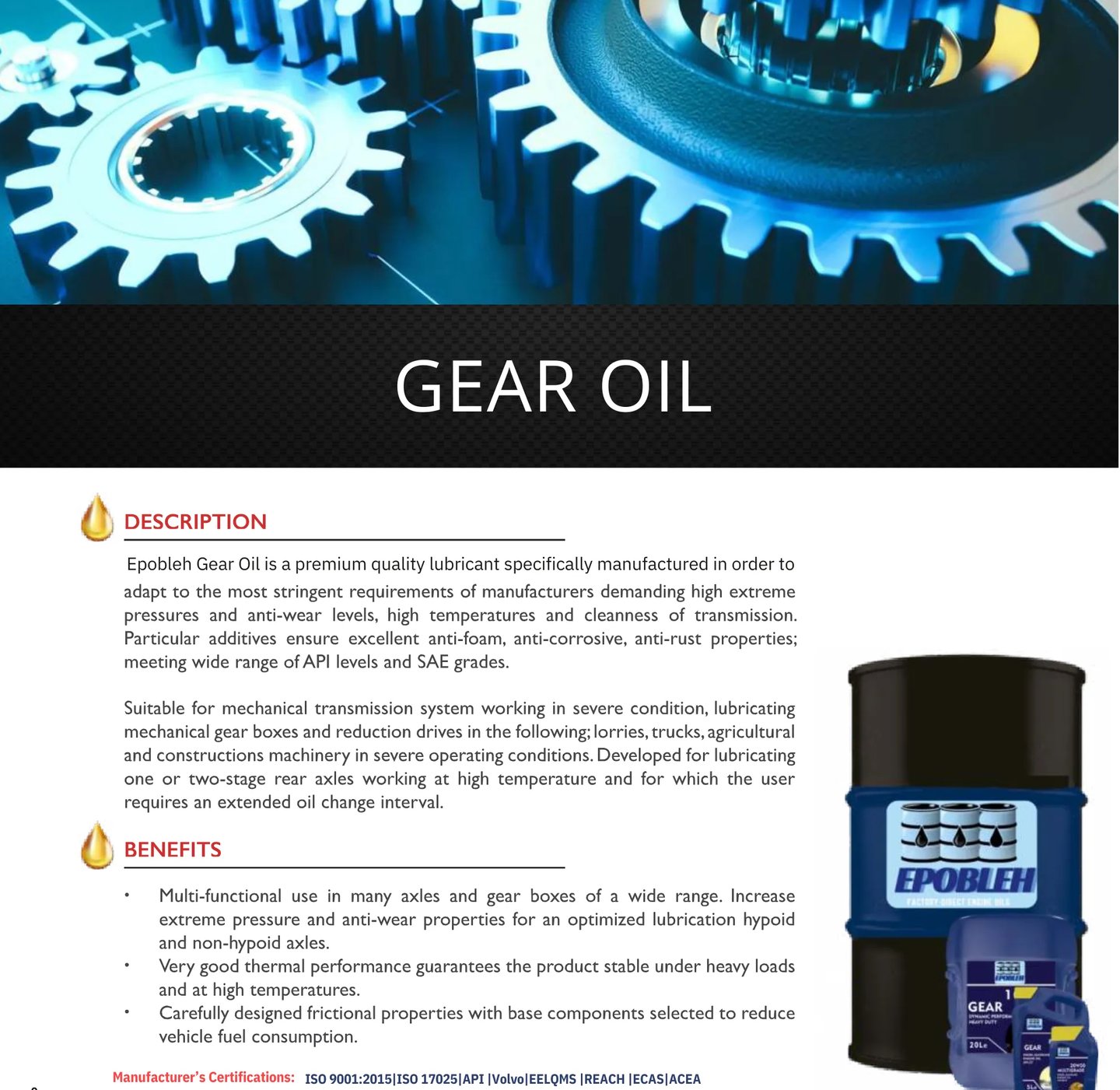 Gear oil wholesale supplier in the UAE