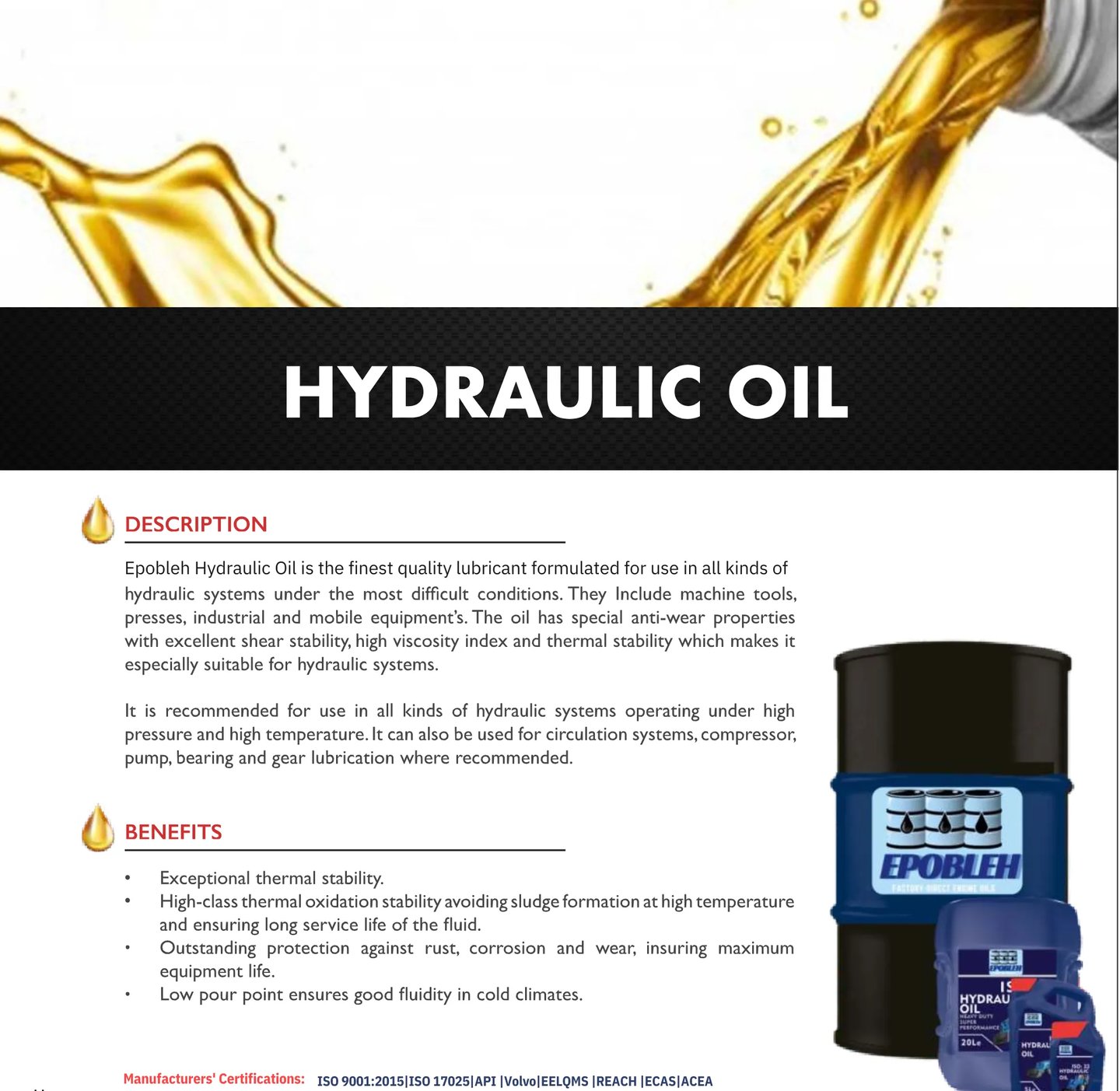 Hydraulic fluid supplier in the UAE
