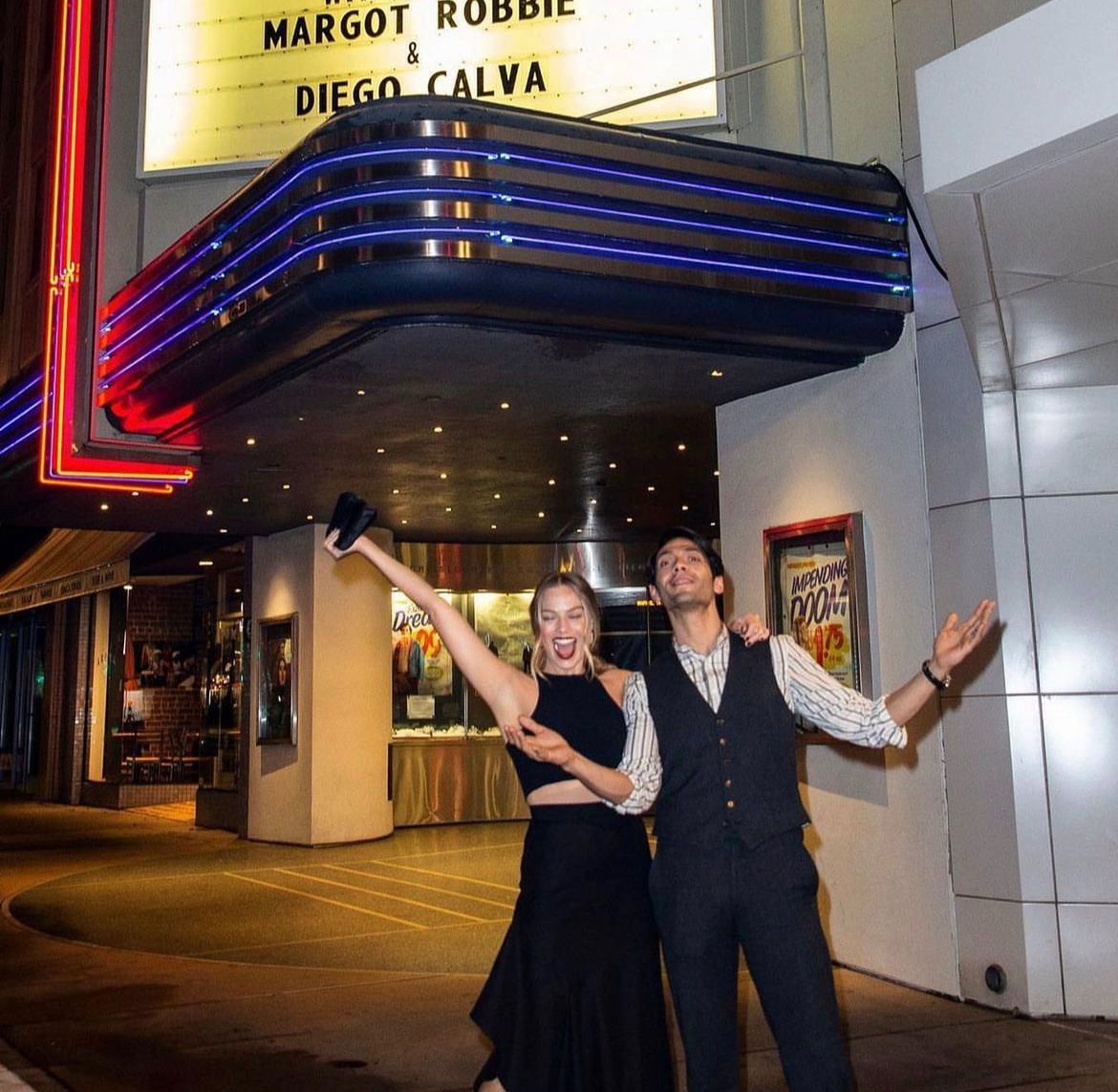 Margot Robbie and Diego Calva