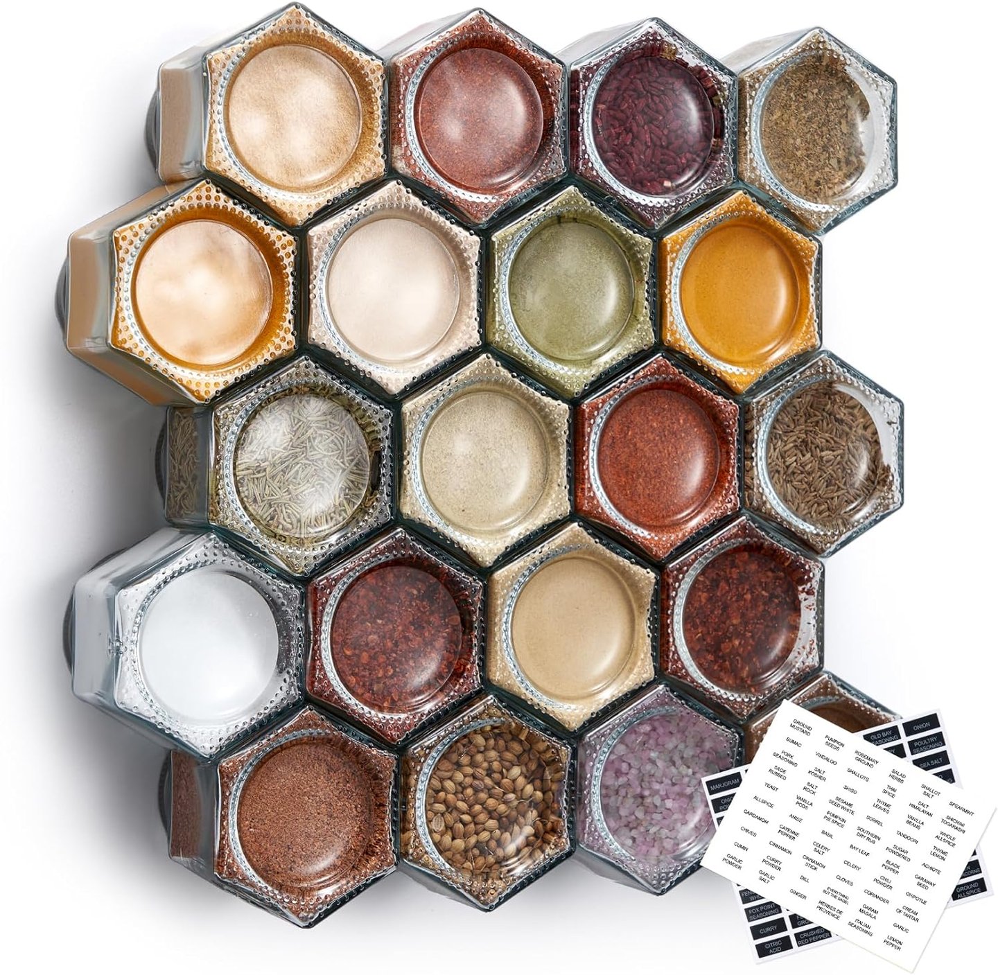 homazing magnetic spice jars for small kitchen