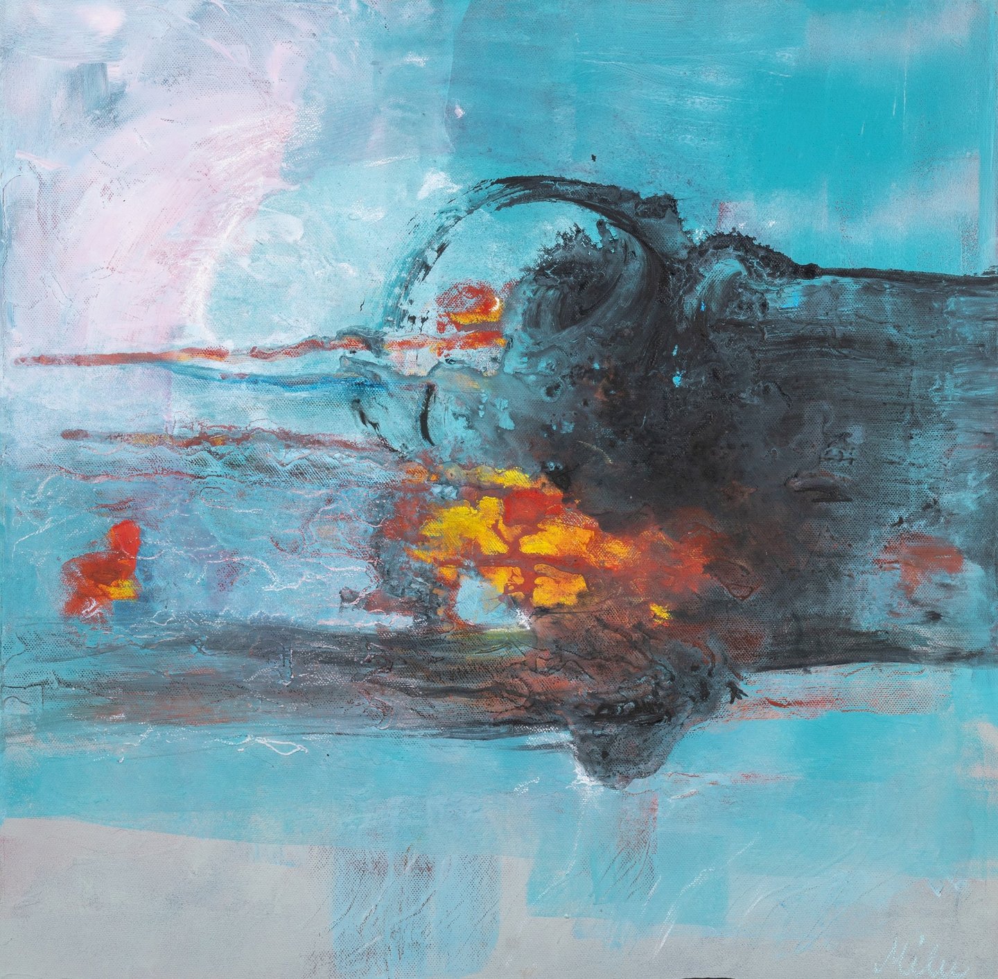 Landscape series/ Summer II. /230euro/2024/ 600x600/Acryl painting, mixed media