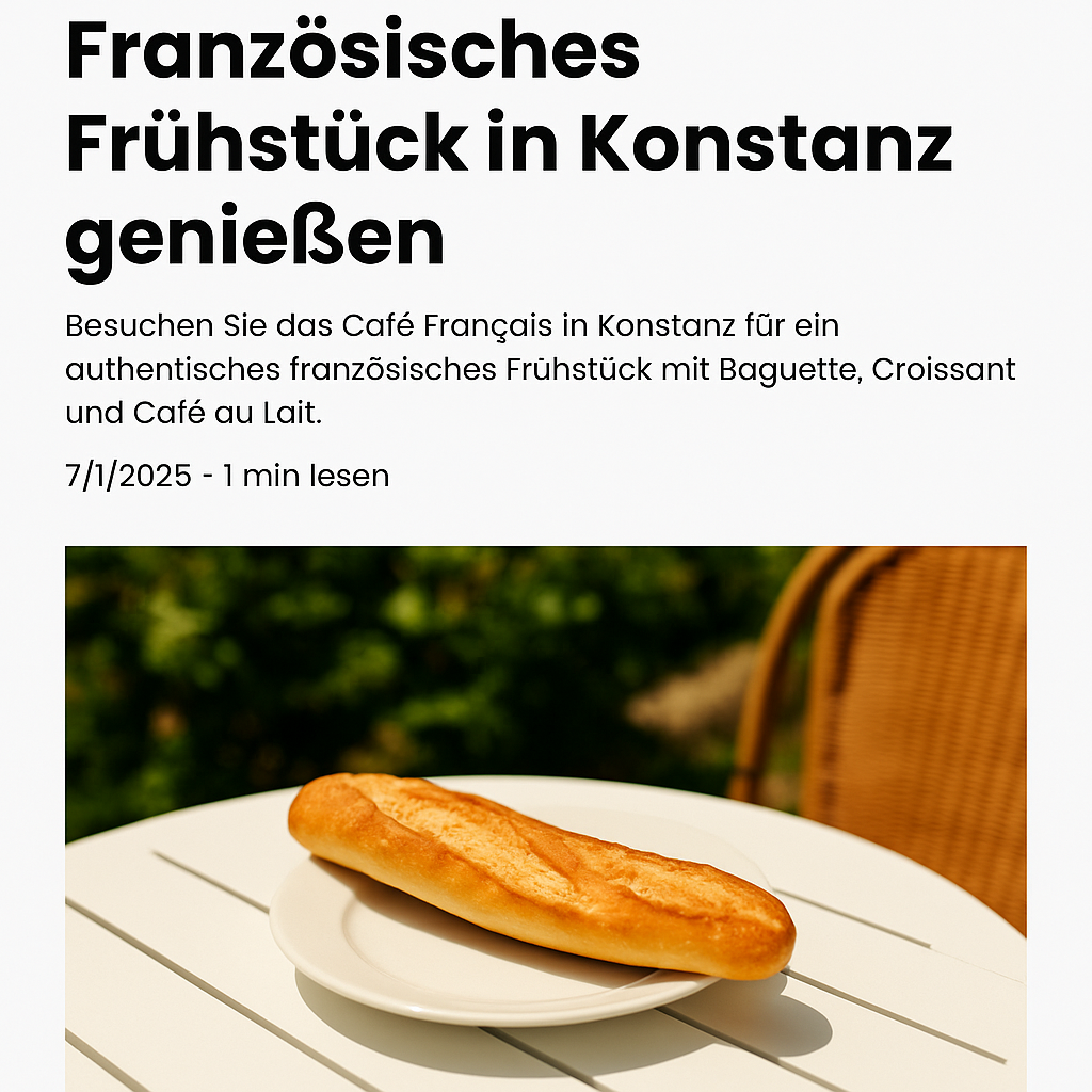 Besuchen Sie unser Cafe in Konstanz am Bodensee