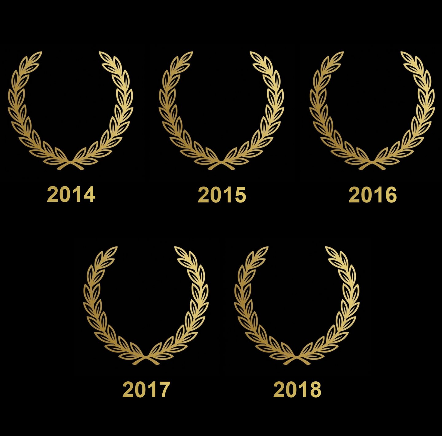 5 world championships