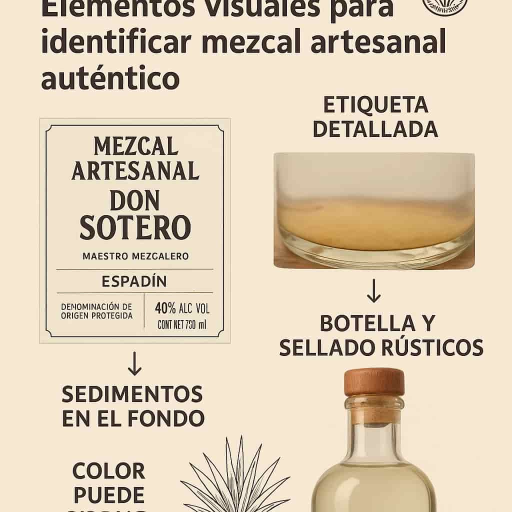 Ilustración mostrando analogías de comida casera vs industrial para explicar mezcal