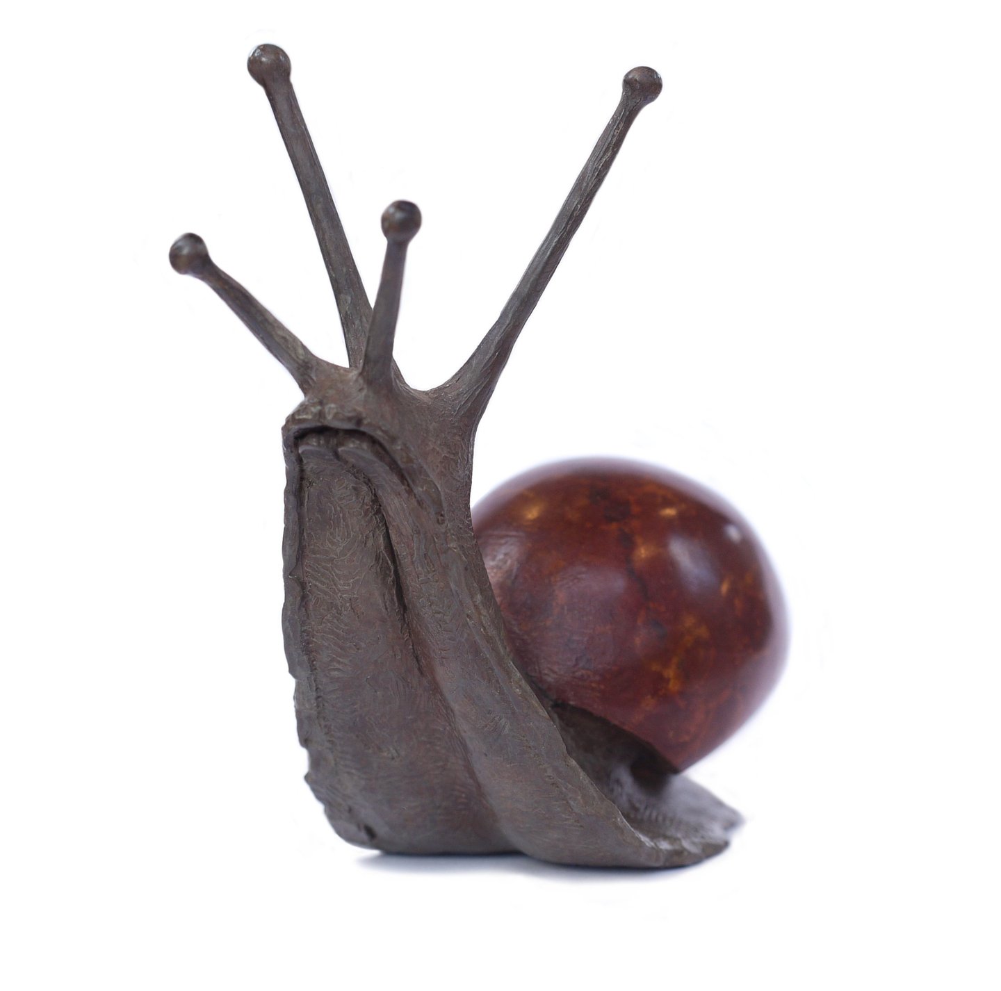 Miniature Bronze sculpture of a snail by Mark Richard Hall