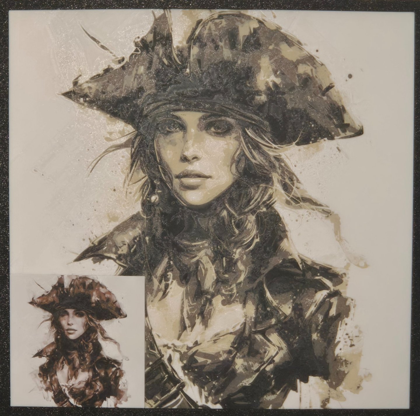 Tableau en relief Hueforge pirate deux tailles différentes