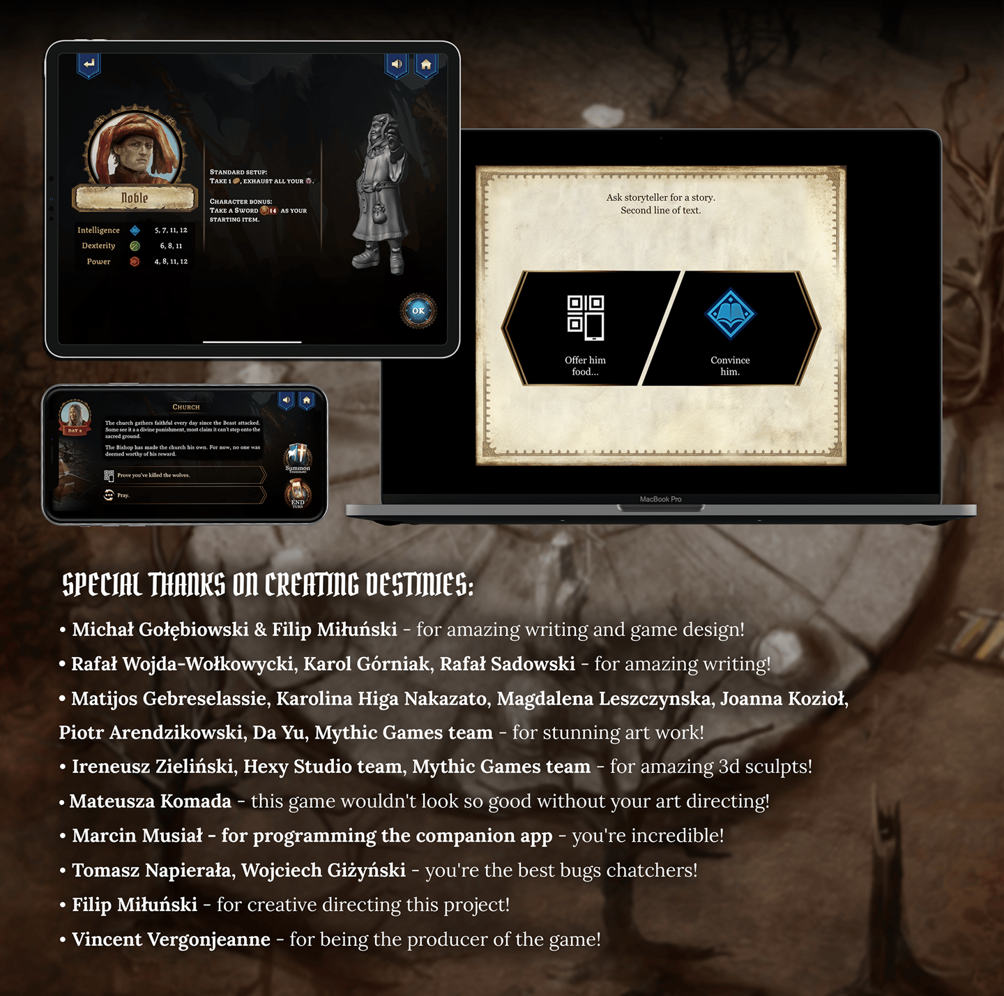 Special Thanks to Michał Golębiowski, Filip Miłuński, Rafał Wojda-Wołkowycki, Karol Górniak