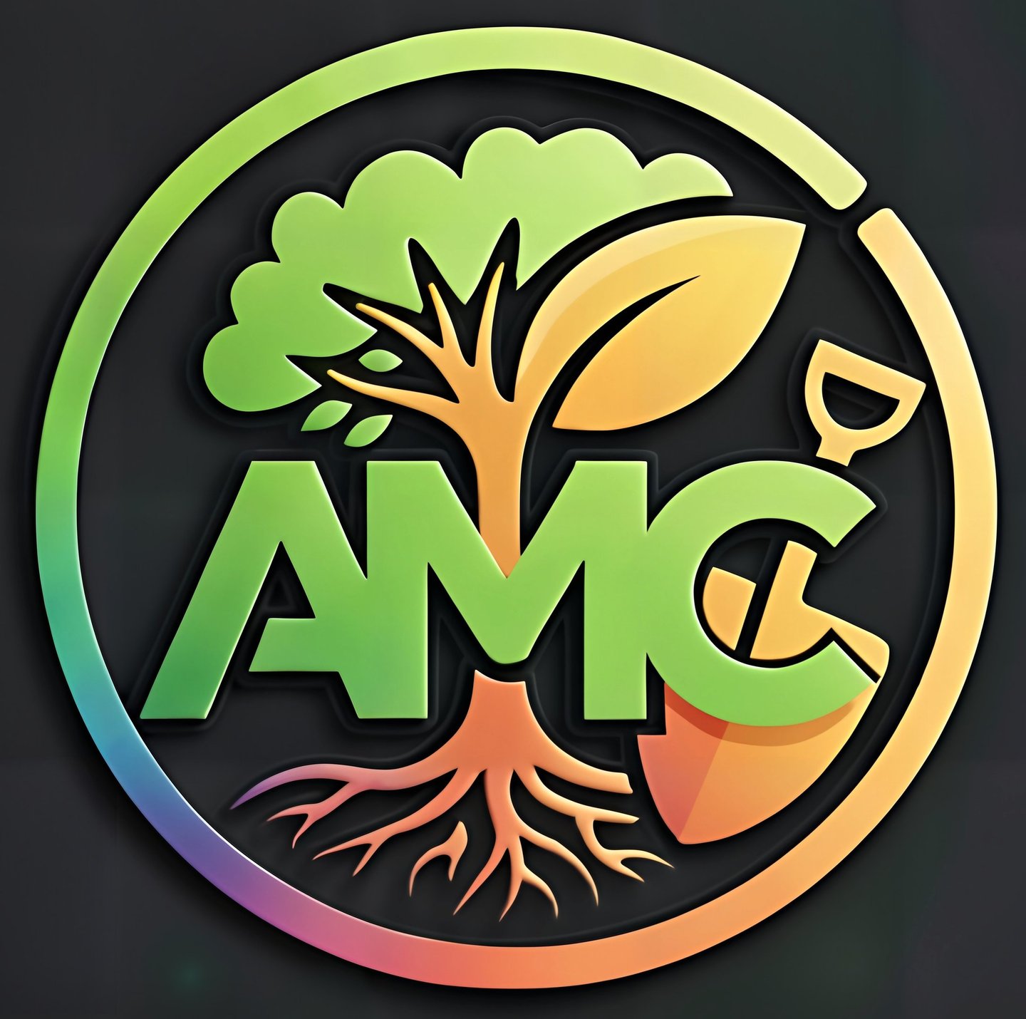 logo for landscape gardener AMC garden services stourbridge