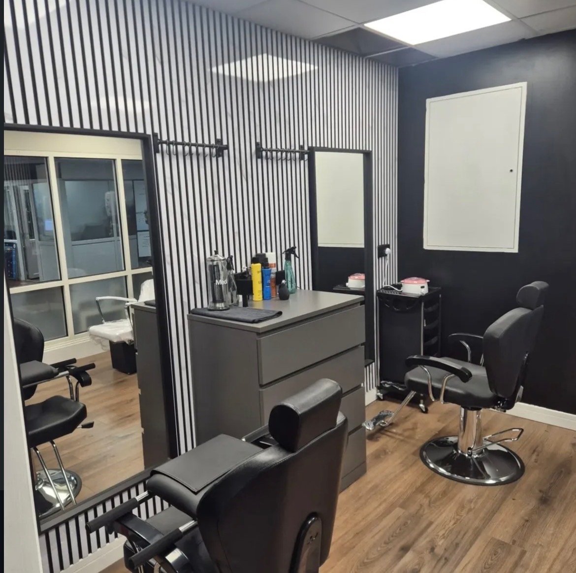 Inside the barbers 