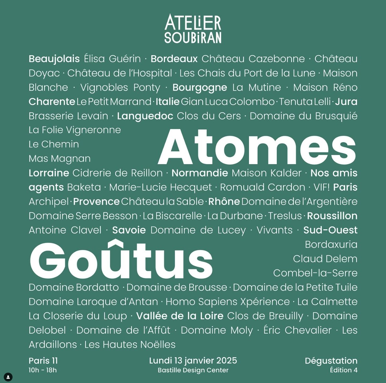 Atelier Soubiran - Atomes Goûtus