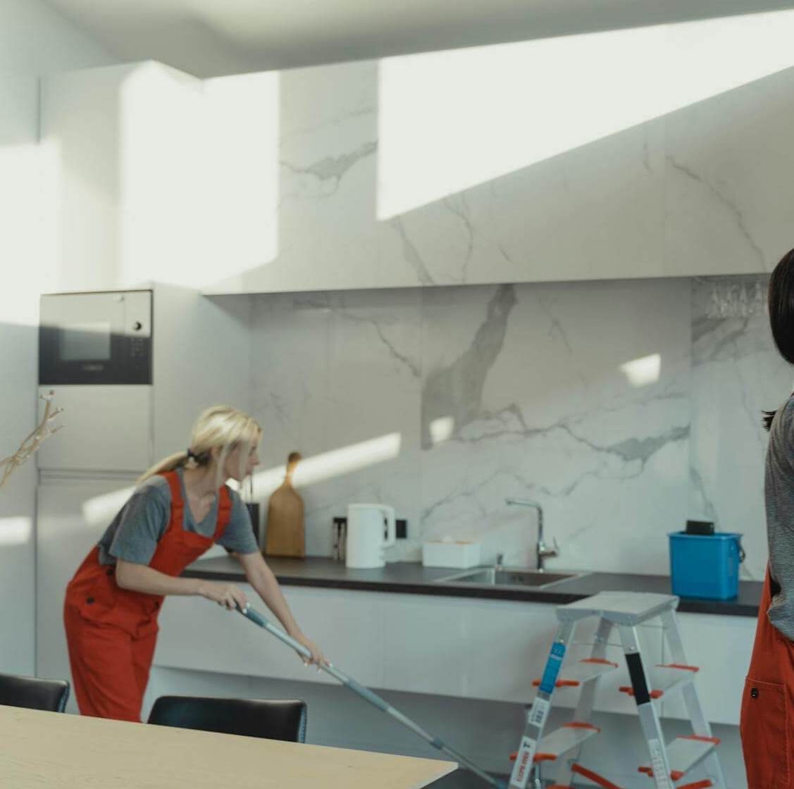 clean kitchen after housekeeping service