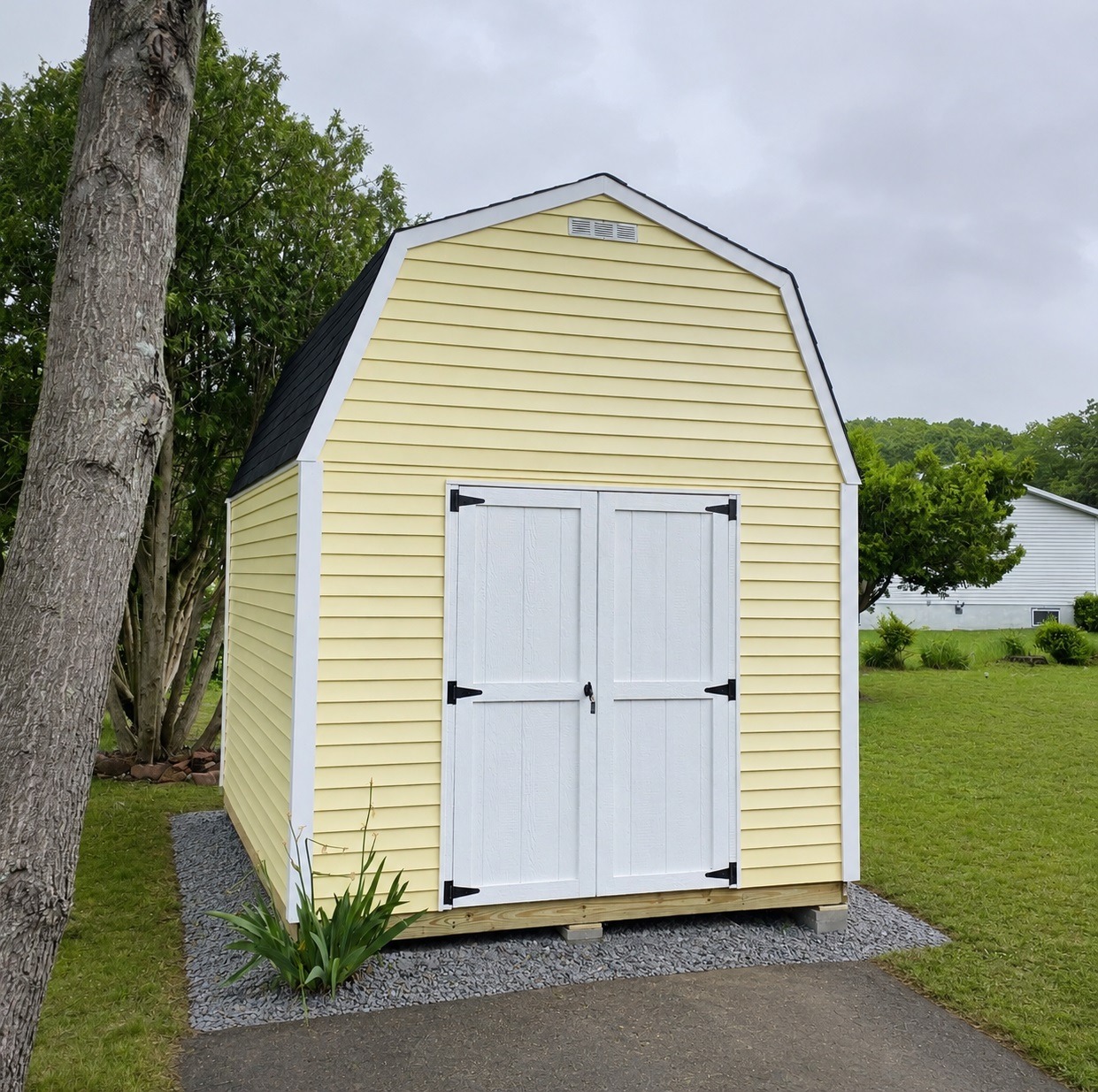 10x12 custom high imperial barn on-site installation by imperial custom sheds