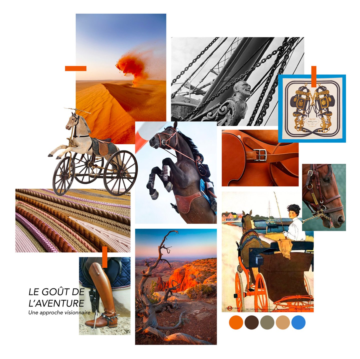 a collage of a collage of photos of a horse drawn carriage