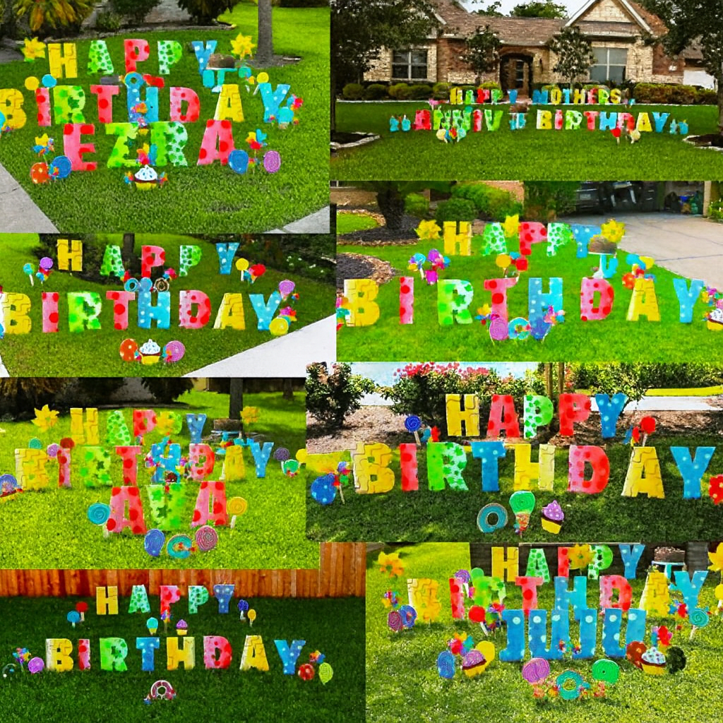 HAPPY BIRTHDAY YARD DISPLAY Bookings 832-216-8423