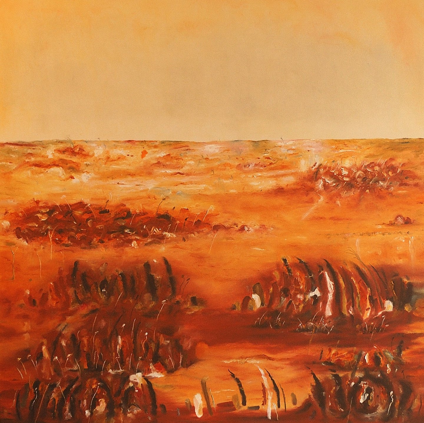 Landscape 12. Oil on canvas. 2023. 122 x 122 cms.