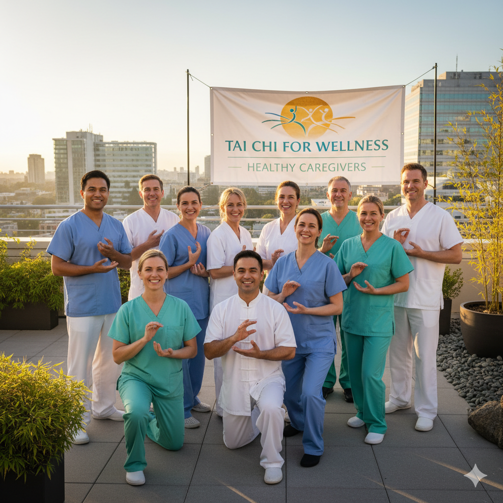 Le personnel soignant après un stage de Taichi