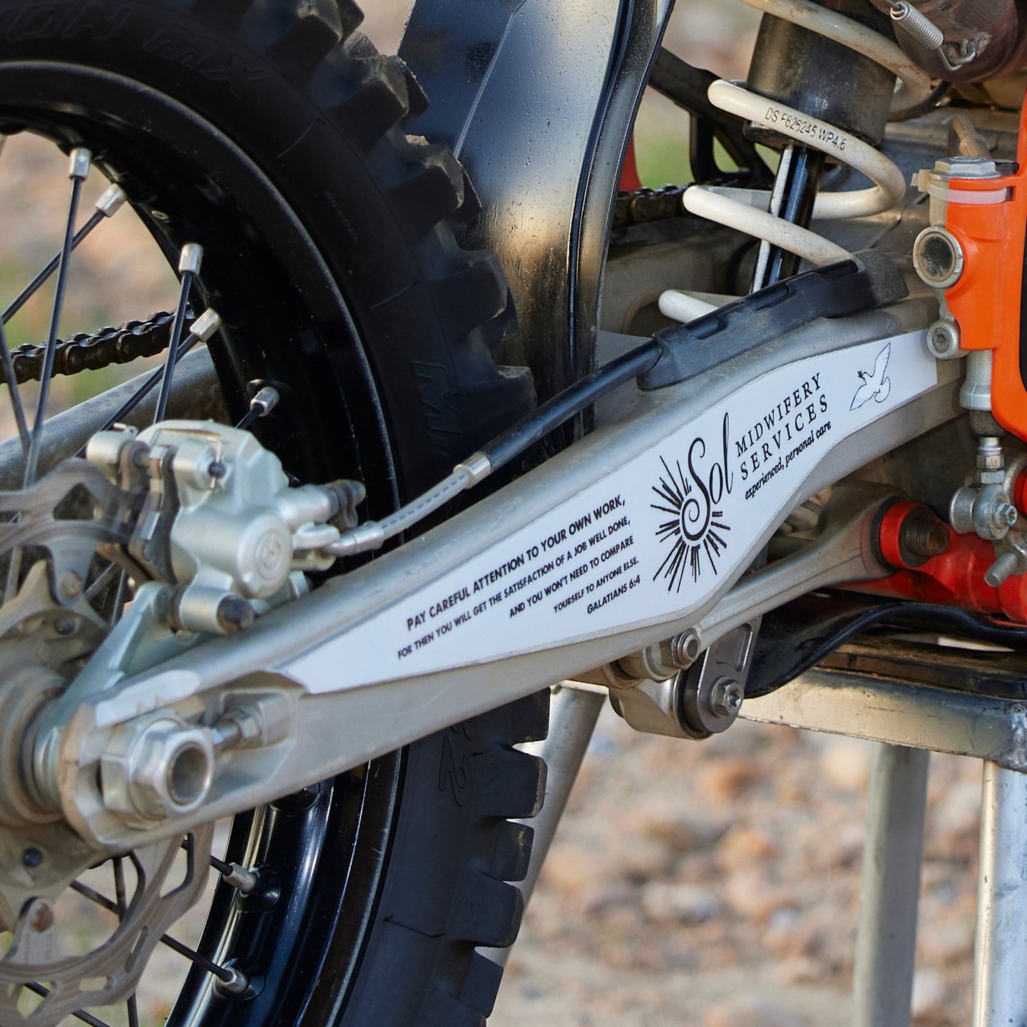 Decallab Custom Graphics 2018 KTM 450 SFX Zoom View Swing Arm