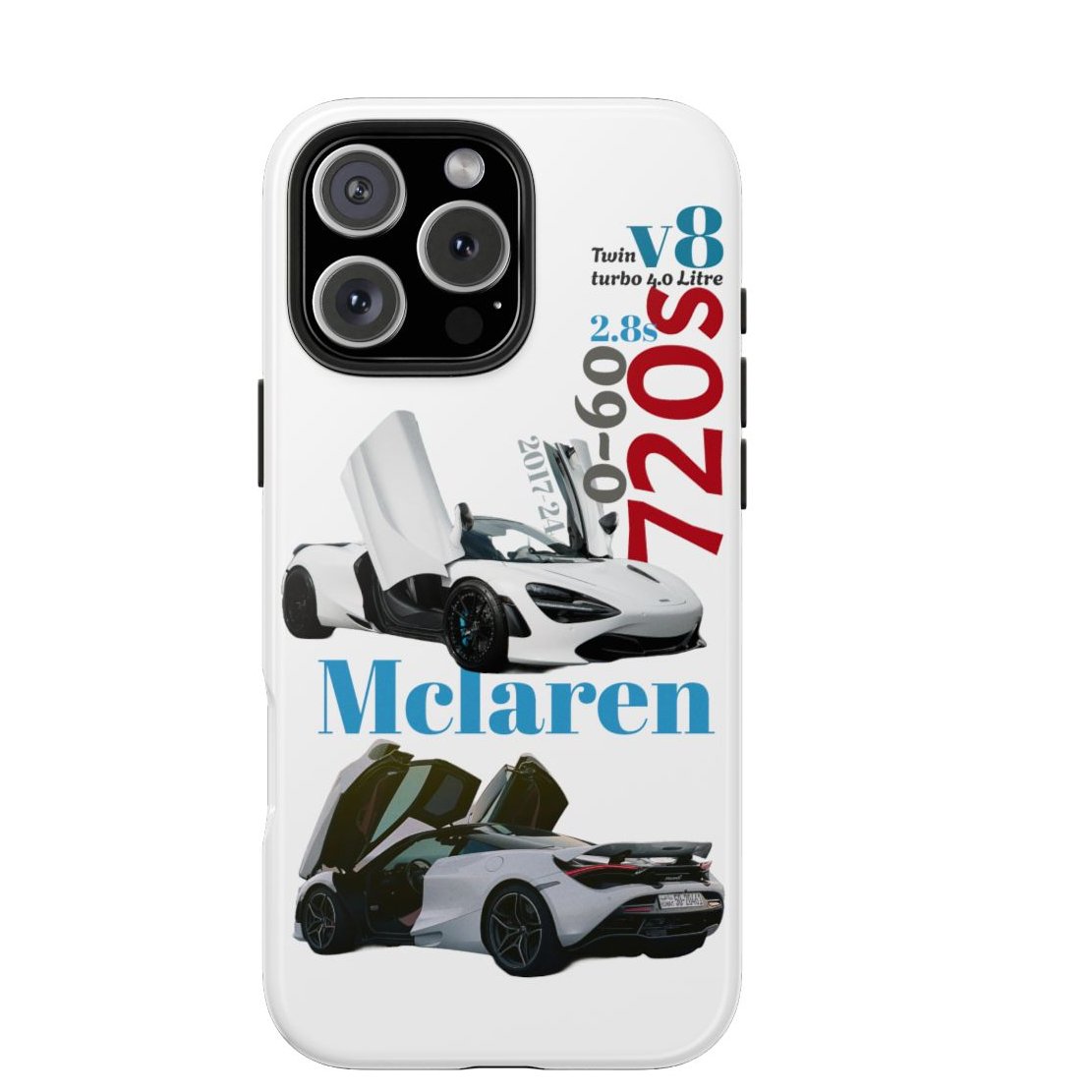 iPhone 17 Pro Max McLaren 720S case in sleek car-themed lifestyle