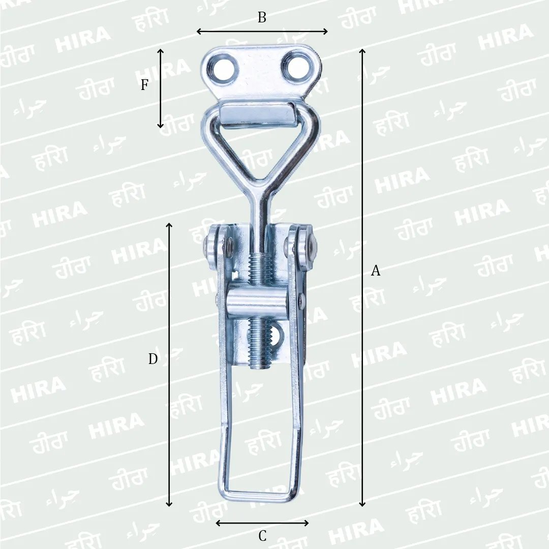 HIRA TC50 heavy duty adjustable toggle latch zinc plated