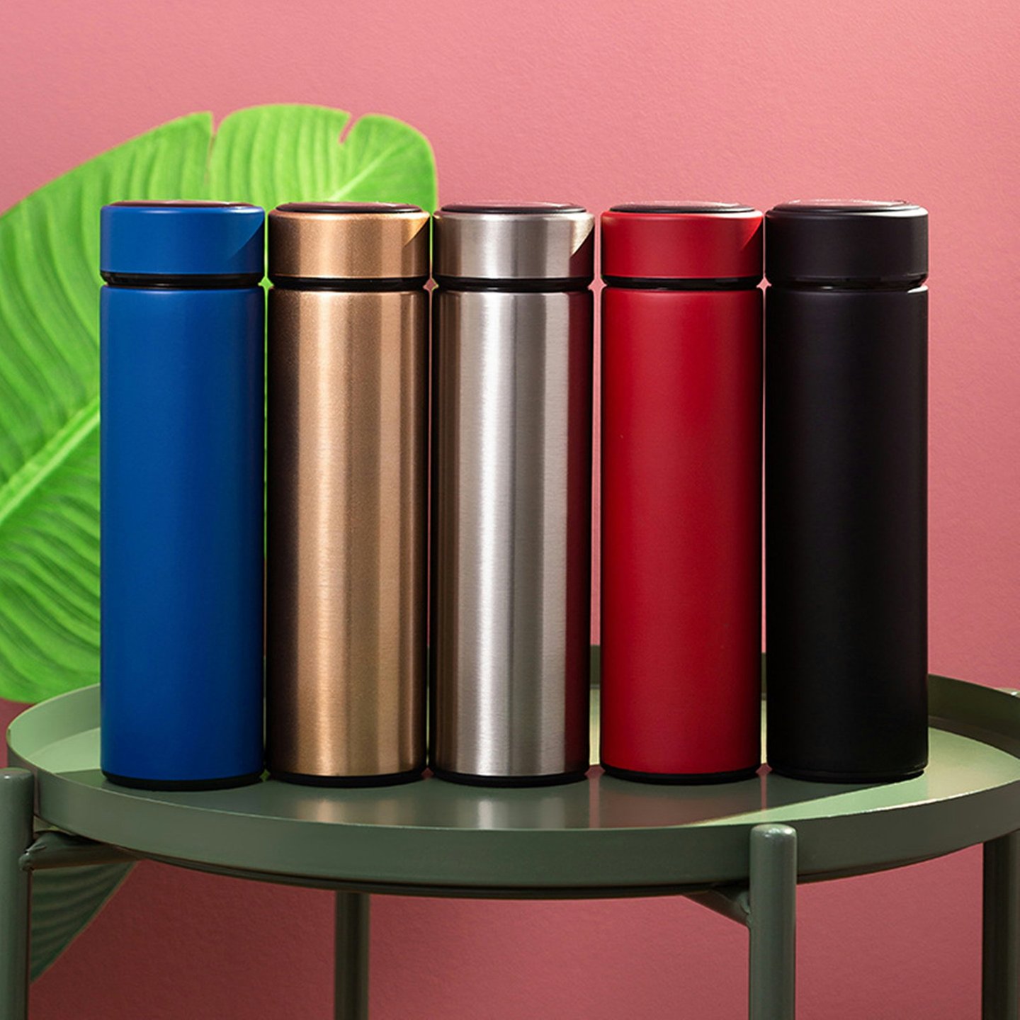 LED temperature display water bottle 