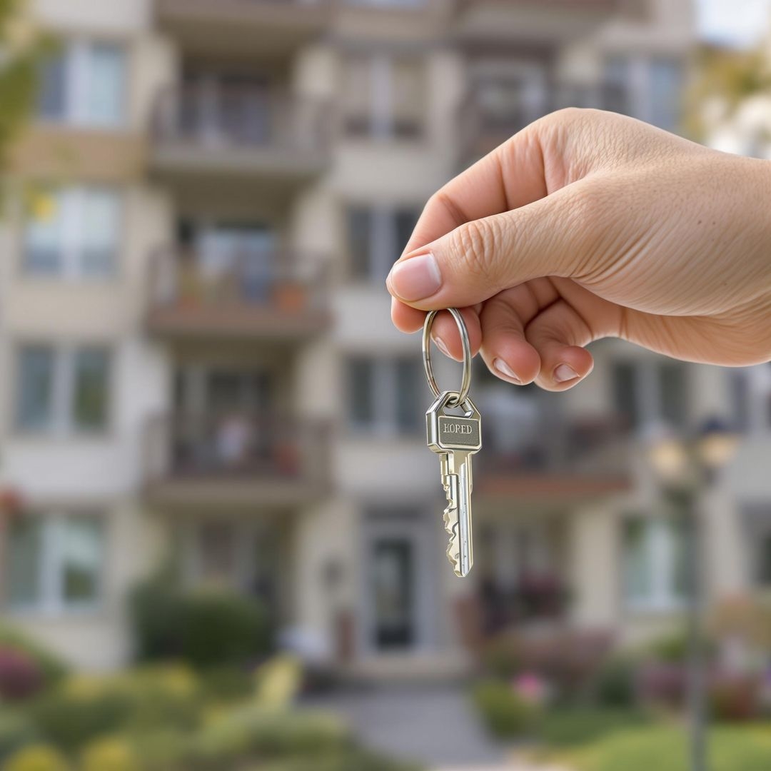 a person holding a set of keys