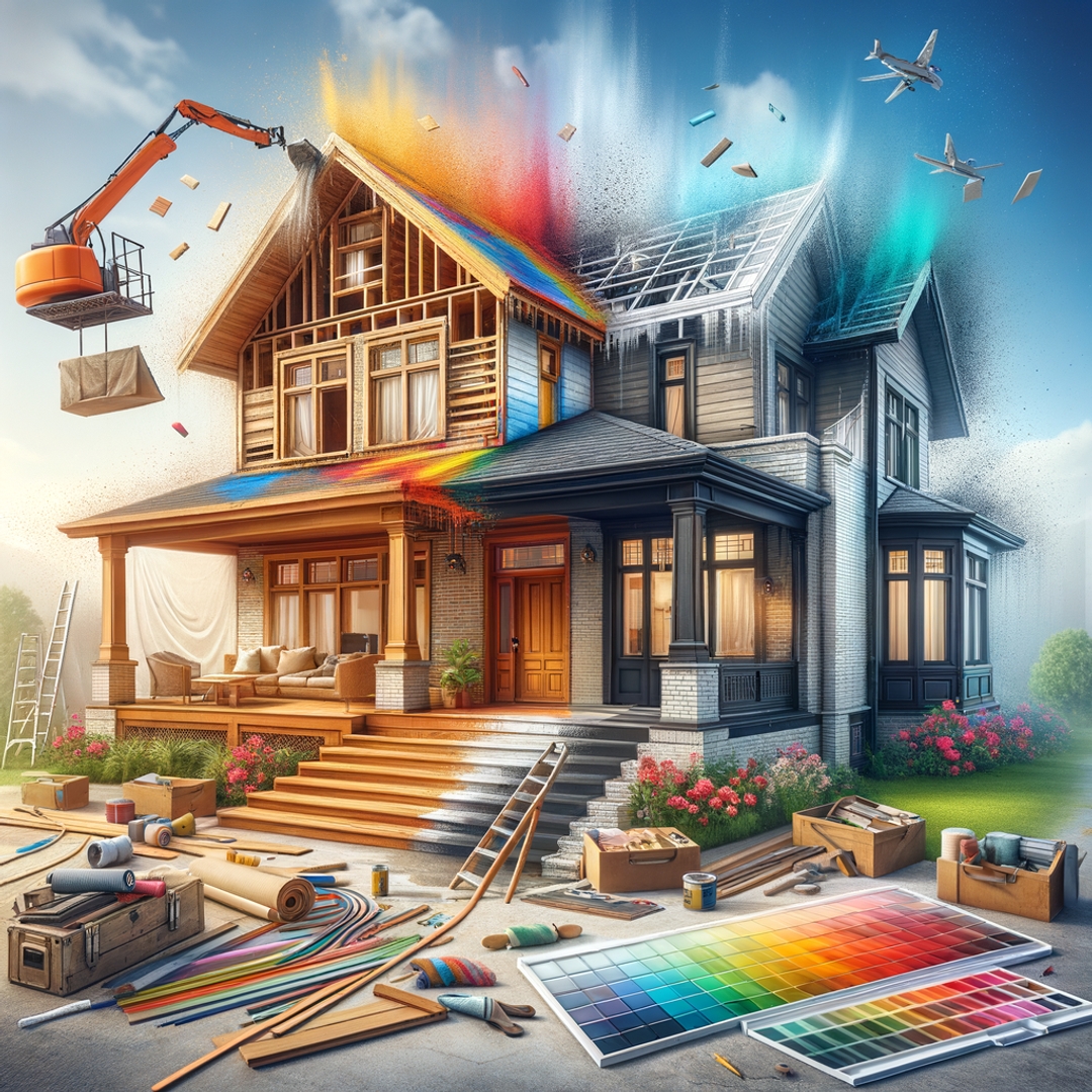 a house being renovated