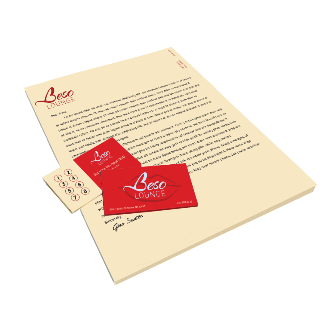 beso lounge branding package