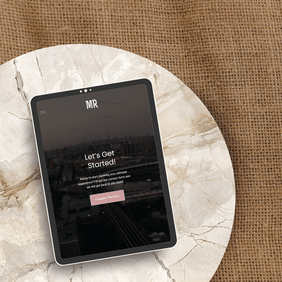 Photography portfolio responsive mobile mock for website mobile design service.