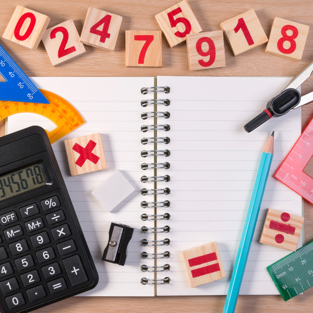 a calculator and a calculator on a desk