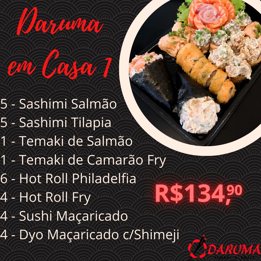 Cardápio Daruma Temaki e Rolls
