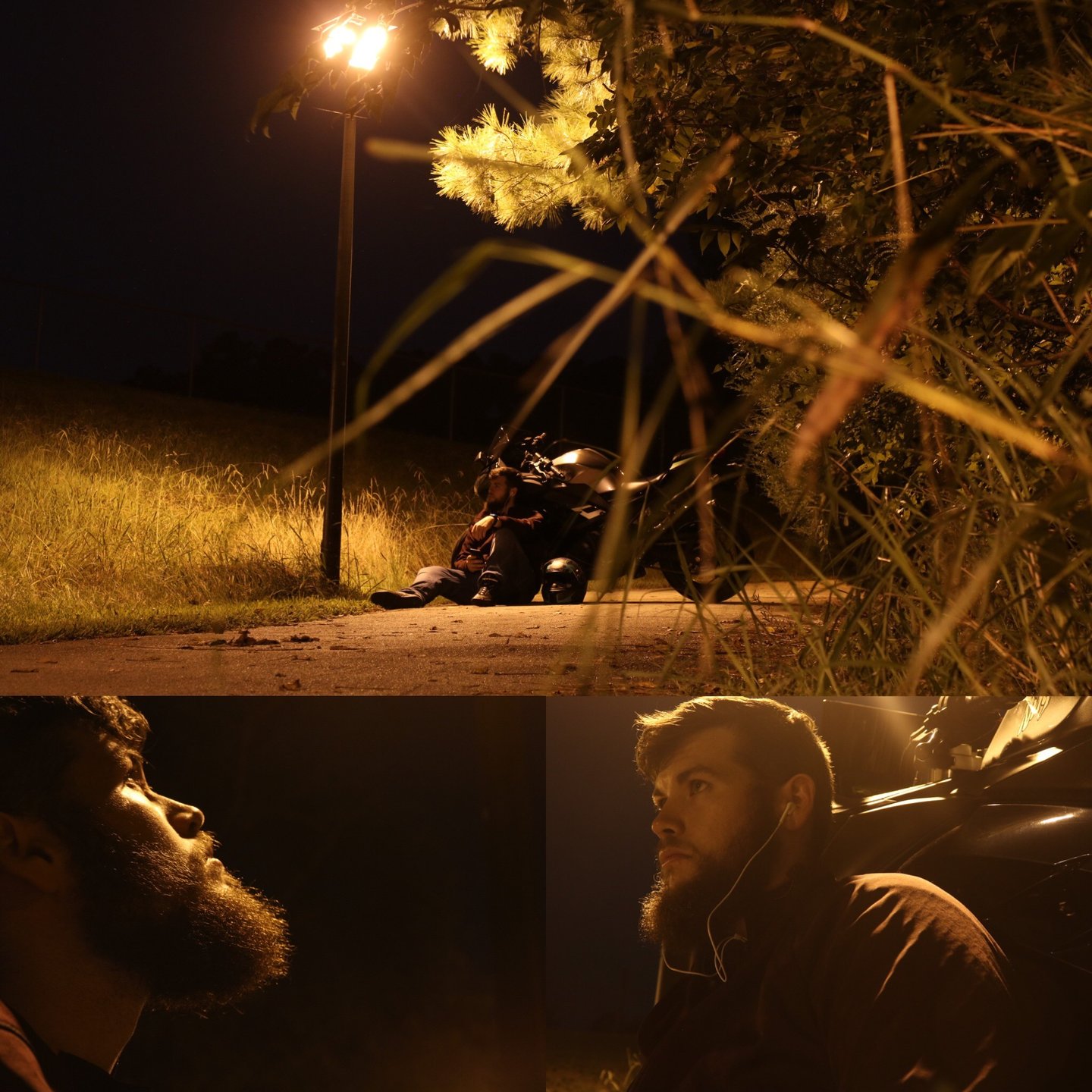 Adrien, a man with a beard and a motorcycle