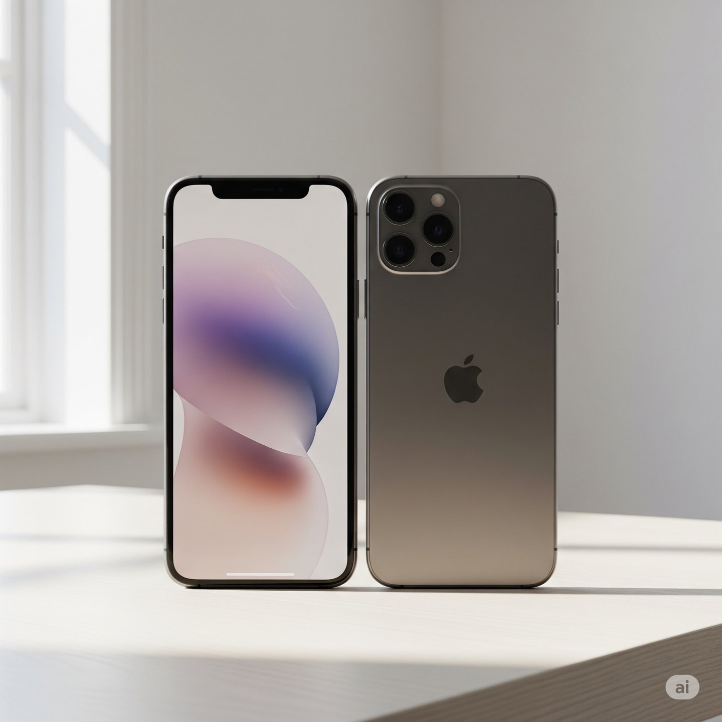 um par de iPhones 11 com um iPhone 11 prateado