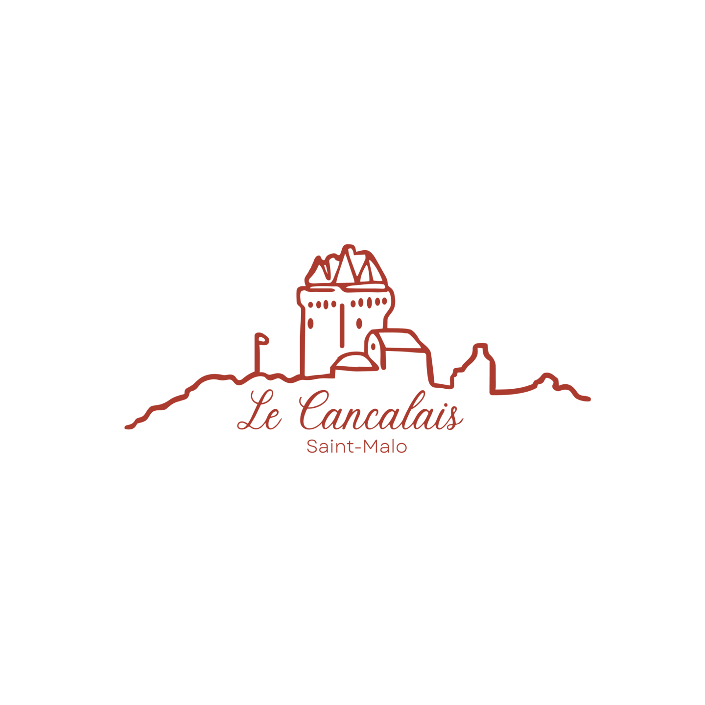 Logo de notre Bar brasserie vue mer à saint-malo "le Cancalais " représentation de la Tour Solidor