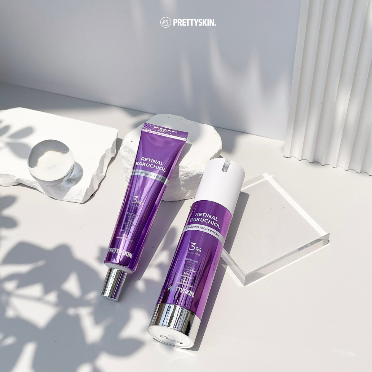 yesstyle influencer korean beauty skincare prettyskin retinal bakuchiol night cream