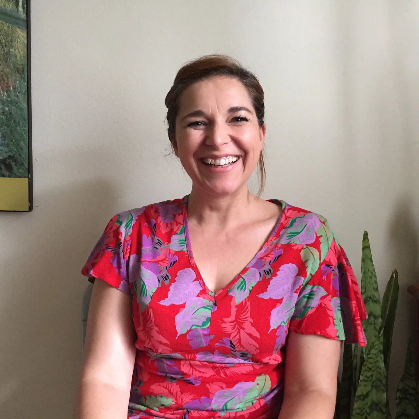 A photograph of the therapist looking at camera smiling warmly