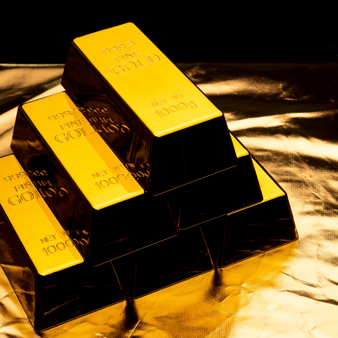 shiny very high quality gold bullion bars 1000g