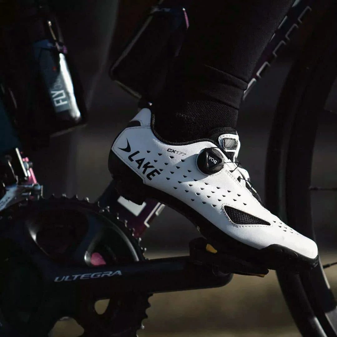 Close-up of a cyclist pushing the pedal