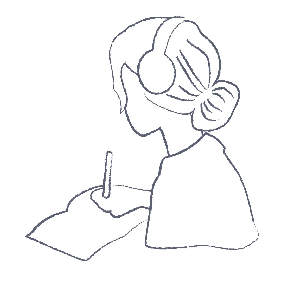 Online therapist taking notes