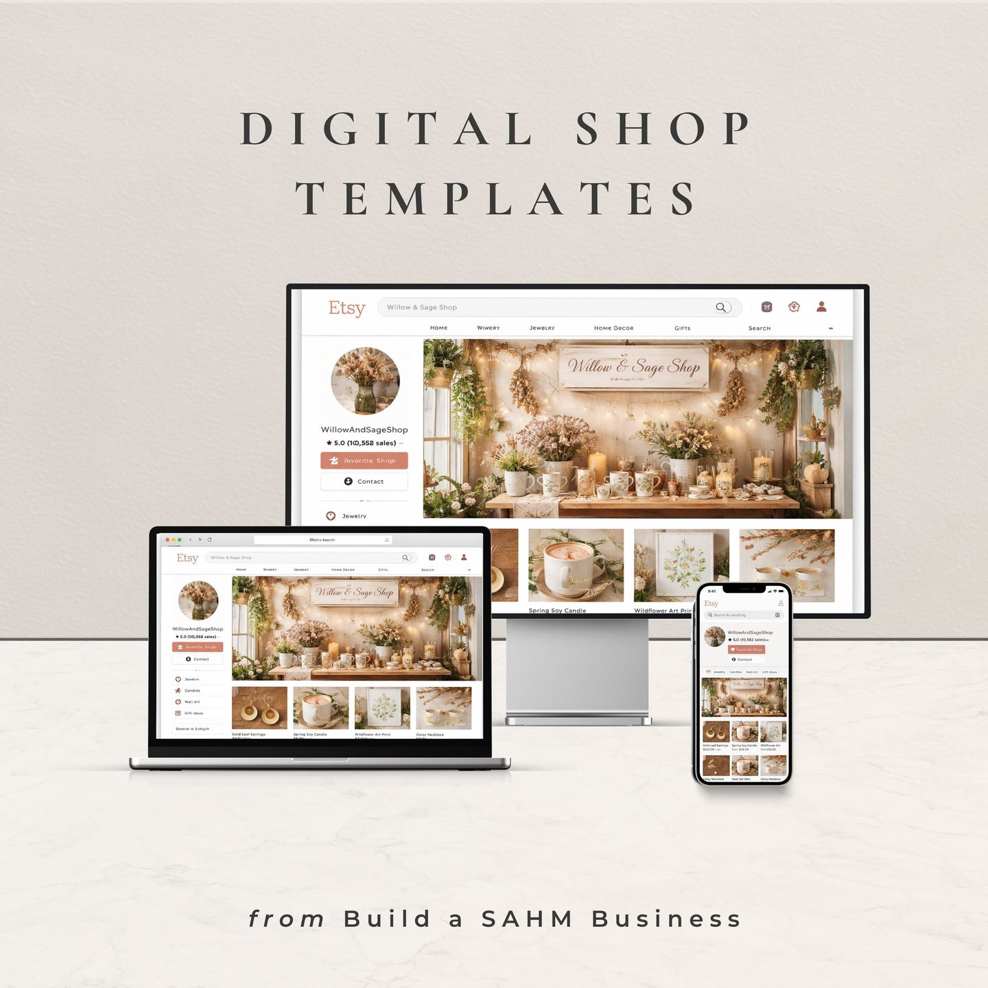 Mom entrepreneur scheduling social media posts from home workspace