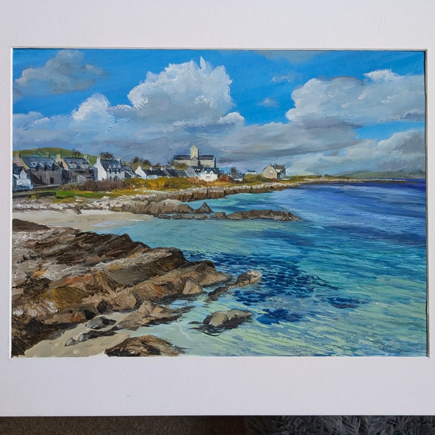 Isle of Iona, village with Cathedral distant