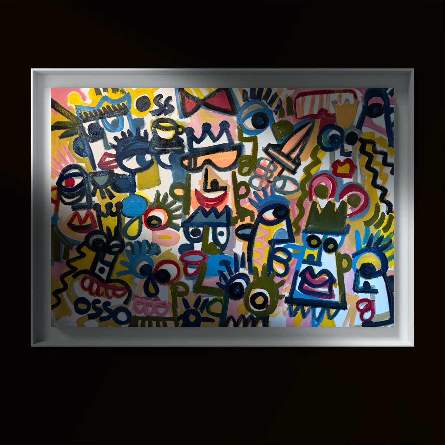 a painting peinture artiste denis osso les trumpising of a man