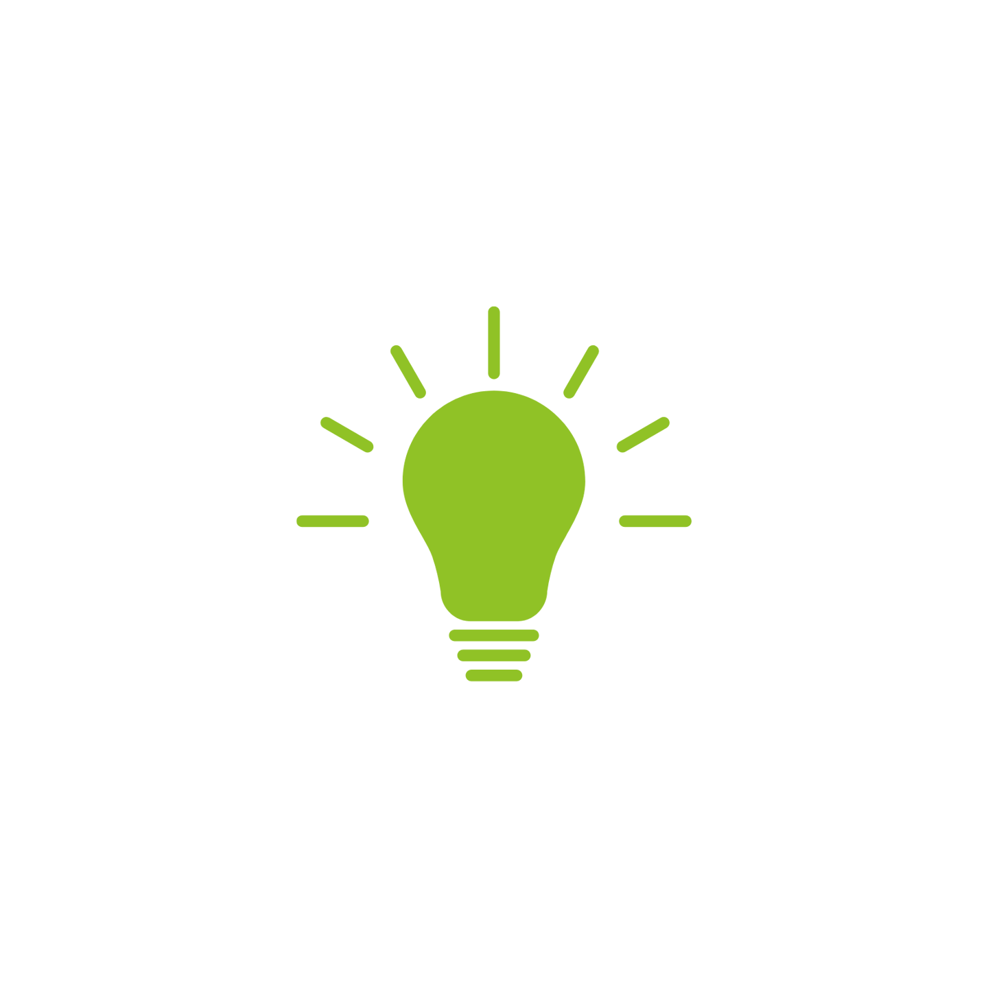 lightbulb icon symbolising - build knowledge and confidence