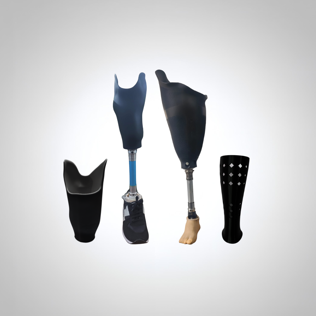 Artificial limb prosthetic leg fitted for walking support and comfort