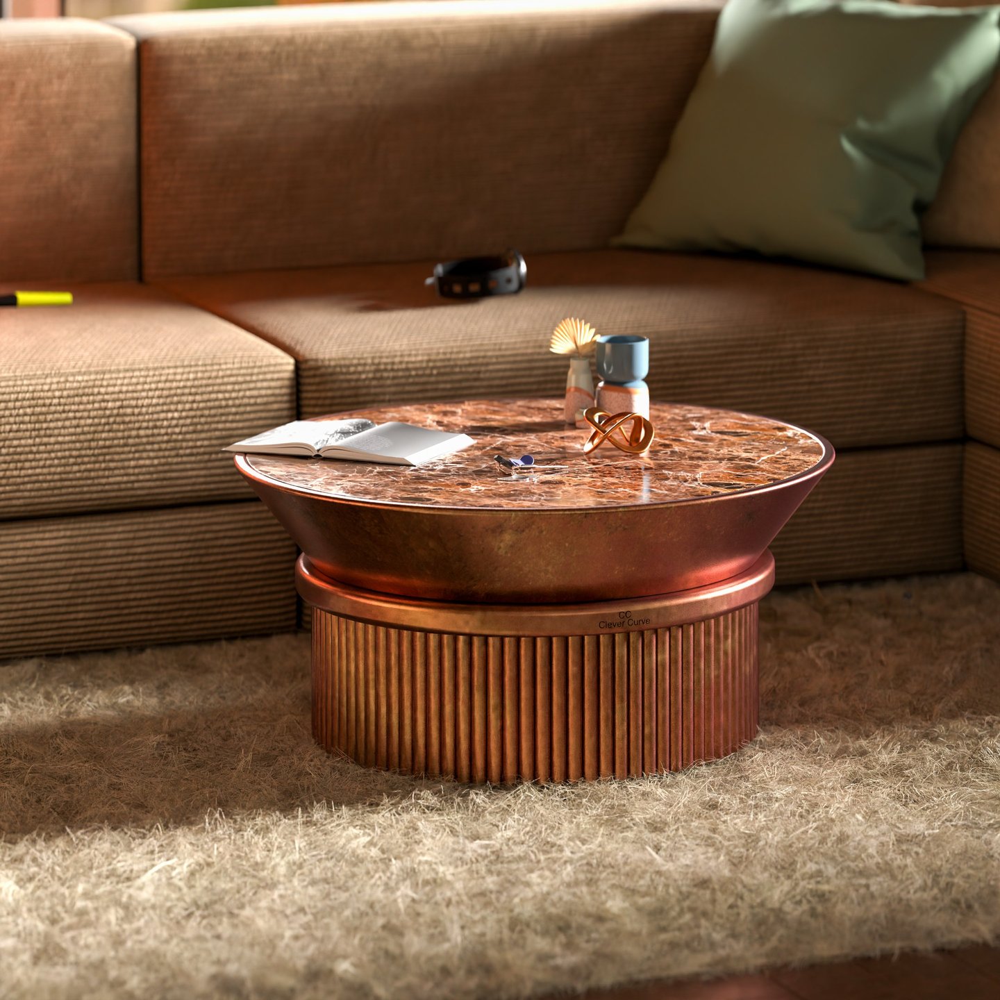 torque coffee table modern industrial furniture circular form sculptural table contemporary living r